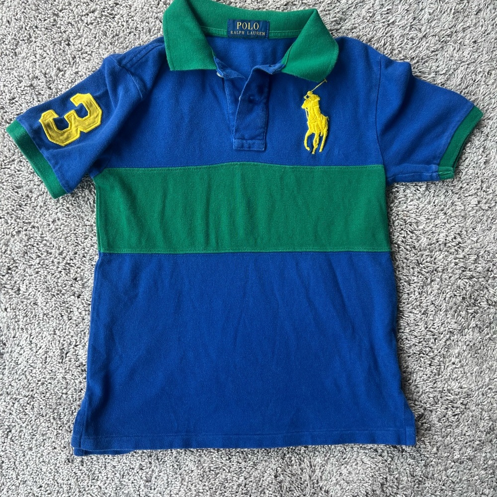 Polo by Ralph Lauren Kids Blue and Green Polo Shirt